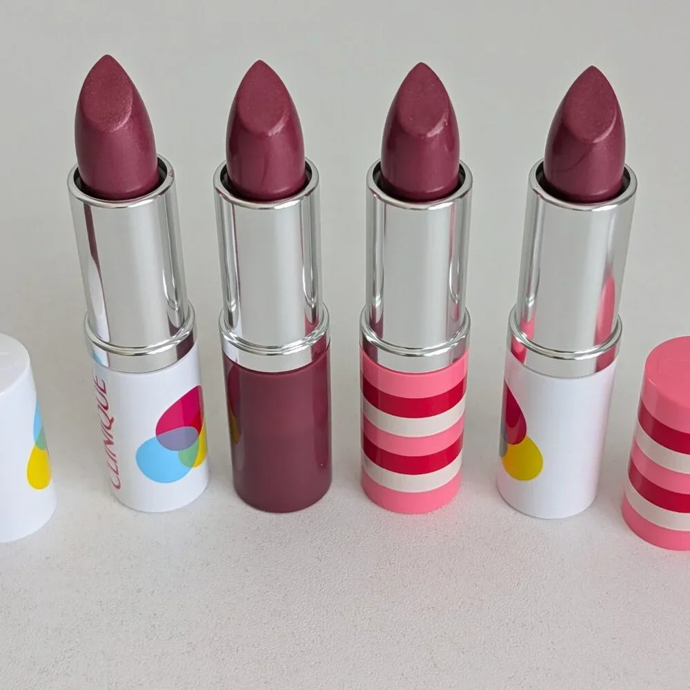 Clinique Pop Lip Colour + Primer Lipstick 13 Love Pop Full Size New Lot of 4